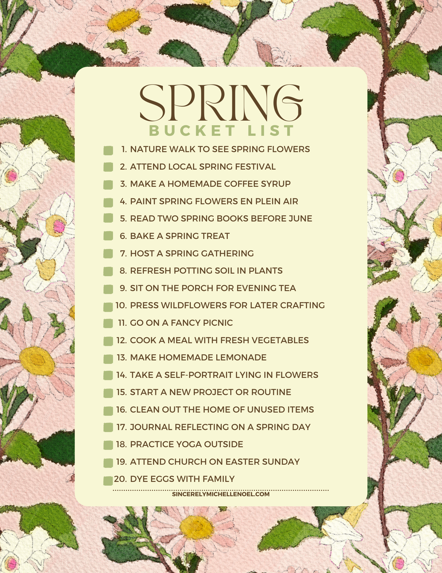 Spring Bucket List 2023